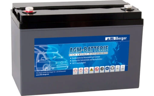 Berger FB110 Deep Cycle AGM Batterie 12 V / 110 Ah -Camping Verkauf 445448 3125036