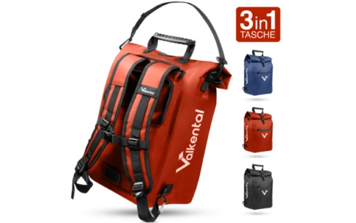 Valkental ValkOne 3-in-1 Fahrradtasche 25 Liter Gelb -Camping Verkauf 640428 4499361