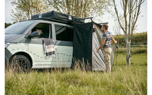 Vickywood Duschzelt Mit Regenhaube 100 Cm Schwarz -Camping Verkauf 696230 4715321